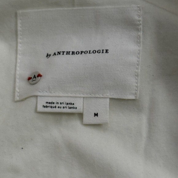 Anthropologie Oversized Parachute Windbreaker Jacket Medium White Puff Sleeve - Picture 6 of 9